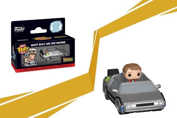 FUNKO POP / BACK TO THE FUTURE MARTY MCFLY AND TIME MACHINE BITTY RIDE POP FIGURE