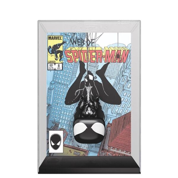 FUNKO POP / WEB OF SPIDER-MAN #8 BLACK SUIT SPIDER-MAN COMIC COVER POP FIGURE