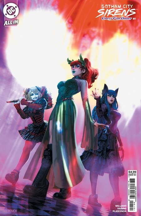 GOTHAM CITY SIRENS UNFIT FOR ORBIT #1 (OF 5) CVR B NOOBOVICH CARD STOCK VAR