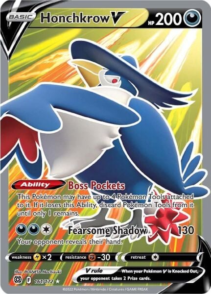 Honchkrow V #161 Pokemon Brilliant Stars - NM