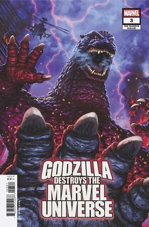 GODZILLA DESTROYS THE MARVEL UNIVERSE #3 KAIDA YUJI FAN FAVORITE VARIANT
