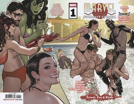 MARVEL SWIMSUIT SPECIAL: FRIENDS, FOES & RIVALS #1 ADAM HUGHES COVER