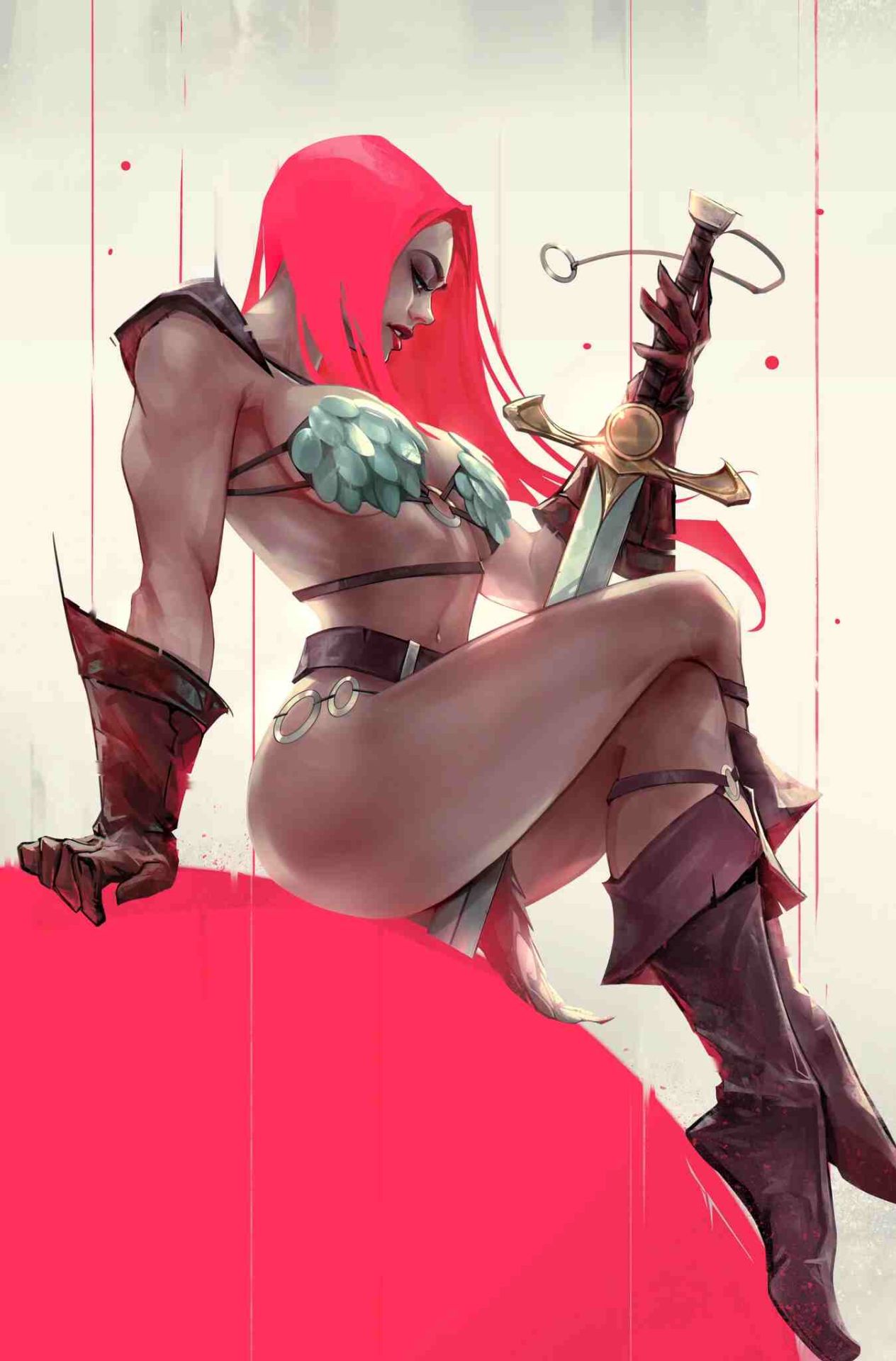 Savage Red Sonja #1  Ivan Tao Exclusive Variant Opt. Virgin