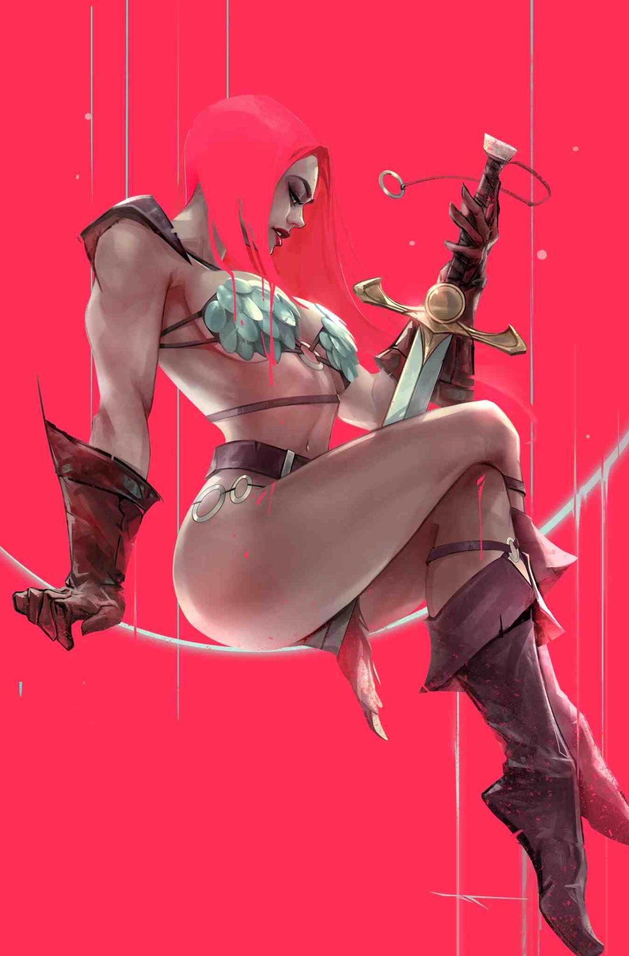 Savage Red Sonja #1  Ivan Tao Exclusive Variant Opt. Virgin B