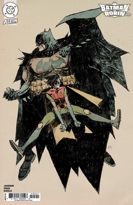 BATMAN AND ROBIN #25 CVR G INC 1:25 ASHLEY WOOD CARD STOCK VAR