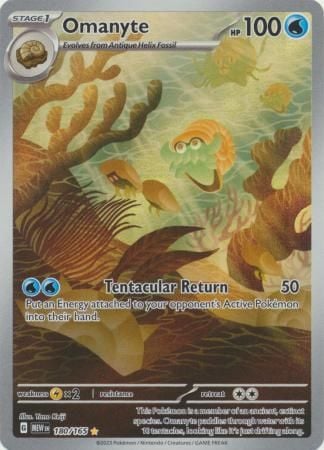 Omanyte - 180/165 - Illustration Rare Scarlet & Violet 151 Singles