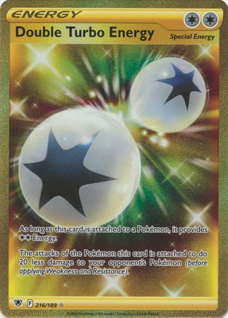 Double Turbo Energy - 216/189 - Secret Rare Sword & Shield: Astral Radiance Singles