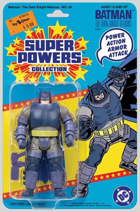 BATMAN THE DARK KNIGHT RETURNS #4 (OF 4) FACSIMILE EDITION CVR B JASON GEYER & ALEX SAVIUK DARK KNIGHT RETURNS ARMORED SUPER POWERS ACTION FIGURE CARD STOCK VAR - PRE-ORDER