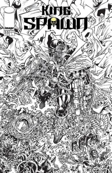 KING SPAWN #55 CVR B HARVEY TOLIBAO B&W VAR