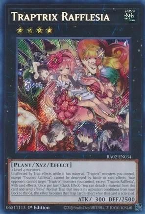 Traptrix Rafflesia - RA02-EN034 - Secret Rare 1st Edition Rarity Collection II Singles