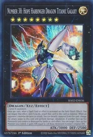 Number 38: Hope Harbinger Dragon Titanic Galaxy - RA02-EN036 - Super Rare 1st Edition Rarity Collection II Singles