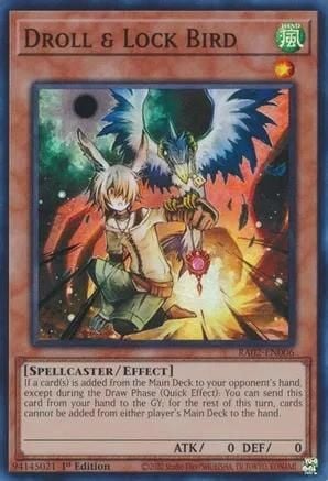 Droll & Lock Bird - RA02-EN006 - Super Rare 1st Edition Rarity Collection II Singles