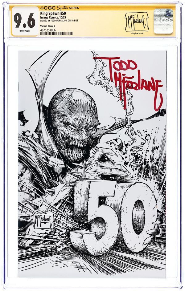 KING SPAWN (2021) #50G 1:250 RETAILER VARIANT CGC 9.6 SIGNATURE SERIES – TODD McFARLANE SIGNED