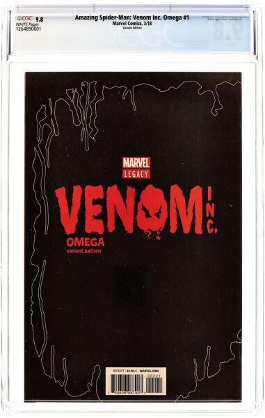 AMAZING SPIDER-MAN AND VENOM: VENOM INC. OMEGA (2018) #1B 1:50 RETAILER VARIANT CGC 9.8