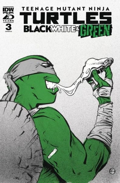 Teenage Mutant Ninja Turtles: Black, White, & Green #3 Cover RI 1:10 Paul Pope Foil Variant