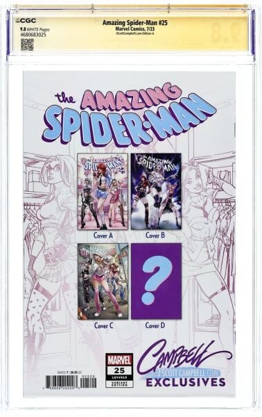 AMAZING SPIDER-MAN (2022) #25 JSC.A CGC 9.8 SIGNATURE SERIES – J. SCOTT CAMPBELL SIGNED
