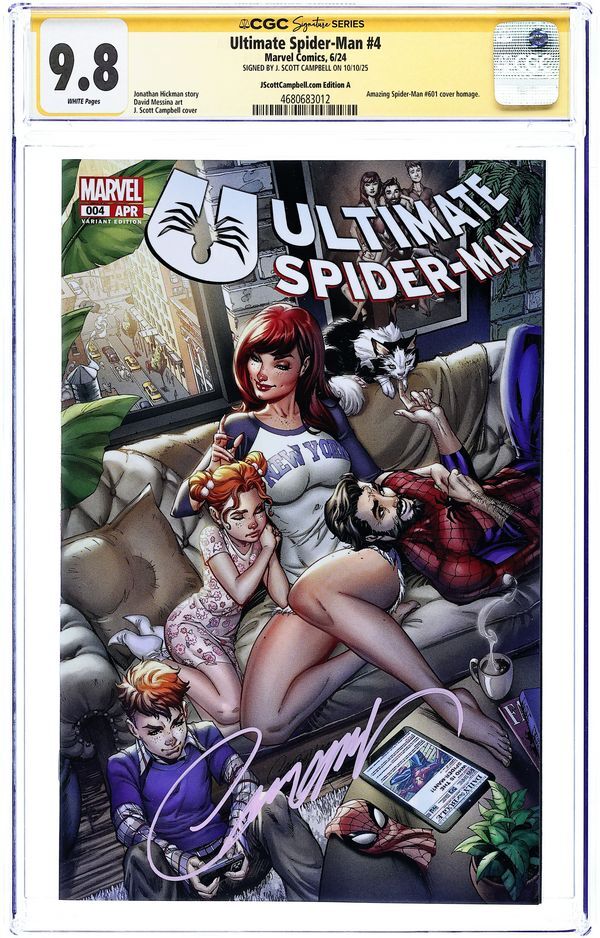 ULTIMATE SPIDER-MAN (2024) #4 CAMPBELL.A CGC 9.8 SIGNATURE SERIES – J. SCOTT CAMPBELL SIGNED