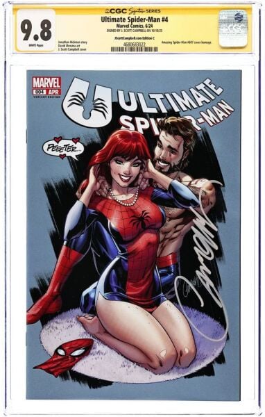 ULTIMATE SPIDER-MAN (2024) #4 CAMPBELL.C CGC 9.8 SIGNATURE SERIES – J. SCOTT CAMPBELL SIGNED