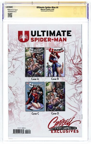 ULTIMATE SPIDER-MAN (2024) #4 CAMPBELL.C CGC 9.8 SIGNATURE SERIES – J. SCOTT CAMPBELL SIGNED