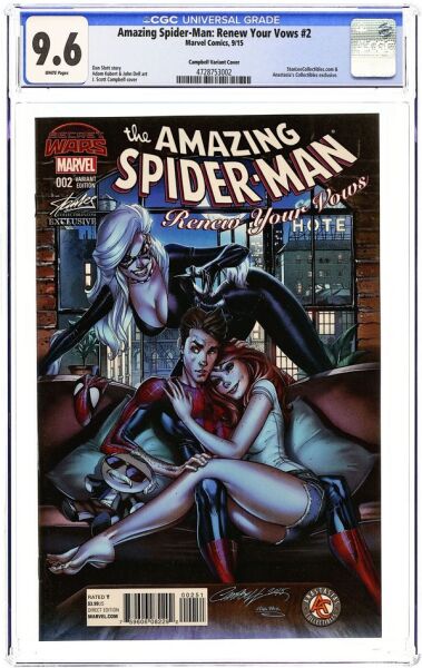 AMAZING SPIDER-MAN: RENEW YOUR VOWS (2015) #2 STANLEE.A CGC 9.6 – J. SCOTT CAMPBELL STAN LEE VARIANT