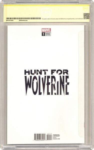 HUNT FOR WOLVERINE (2018) #1 CAMPBELL.A CBCS 9.8 WITNESSED SIGNATURE – J. SCOTT CAMPBELL & CHARLES SOULE SIGNED