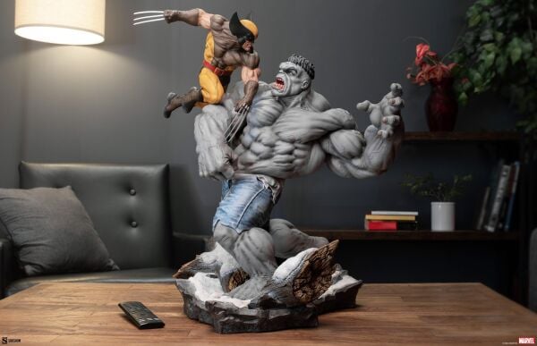 Grey Hulk vs Wolverine Maquette Marvel Comics / Sideshow Diorama Series PRE-ORDER