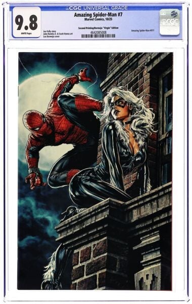 AMAZING SPIDER-MAN (2025) #7H CGC 9.8 – LEE BERMEJO 1:100 RETAILER VIRGIN VARIANT