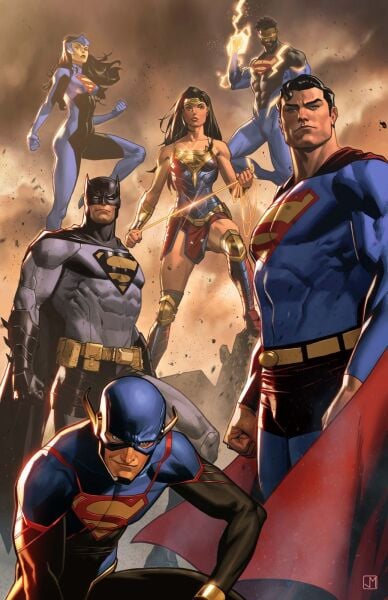 JUSTICE LEAGUE UNLIMITED #7 LEE BERMEJO MASH UP VARIANT