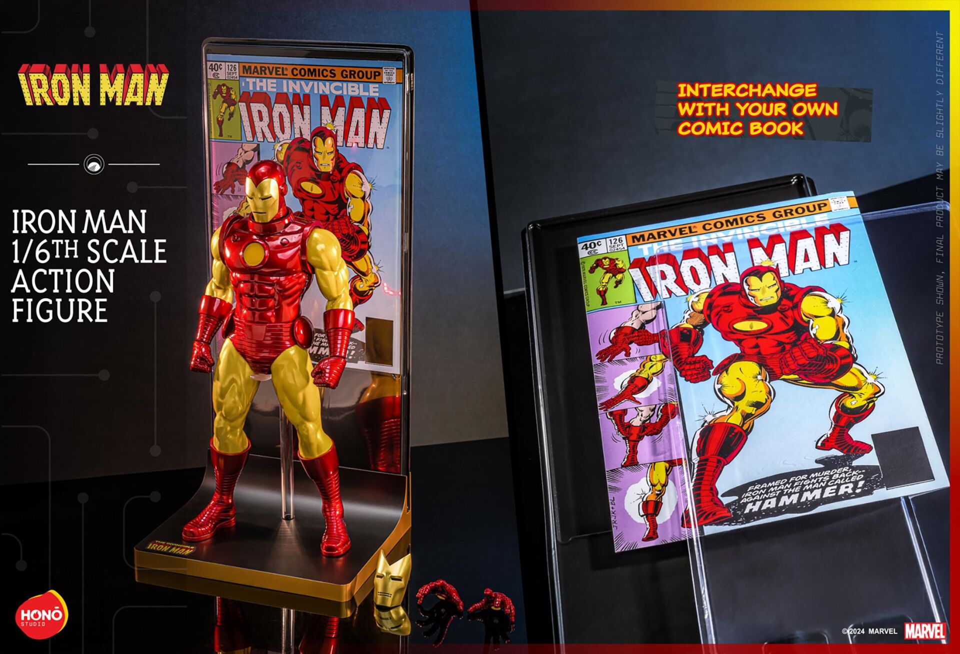 Iron Man 1/6 Scale Action Figure Marvel Comics / Honō Studio Cover Series PRE ORDER