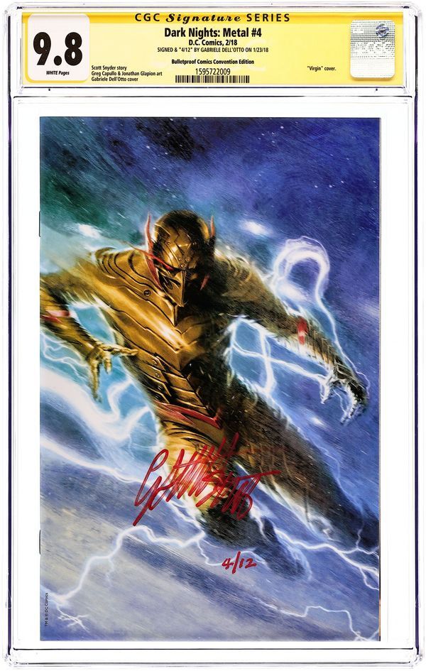 DARK NIGHTS: METAL (2017) #4 BULLET.D CGC 9.8 SIGNATURE SERIES – GABRIELE DELL'OTTO SIGNED