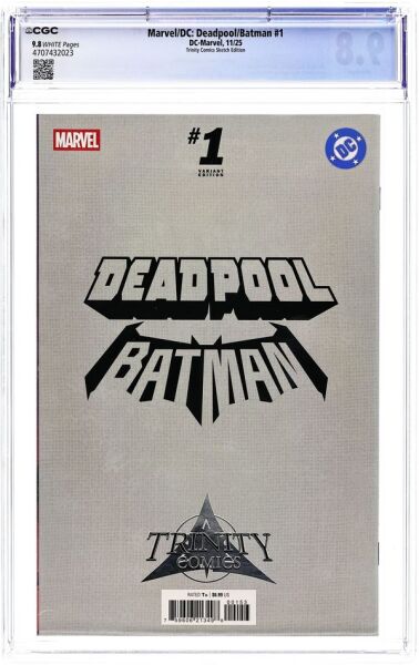 DEADPOOL/BATMAN (2025 MARVEL/DC) #1 TRINITY.C CGC 9.8 PEACH MOMOKO EXCLUSIVE VARIANT BW