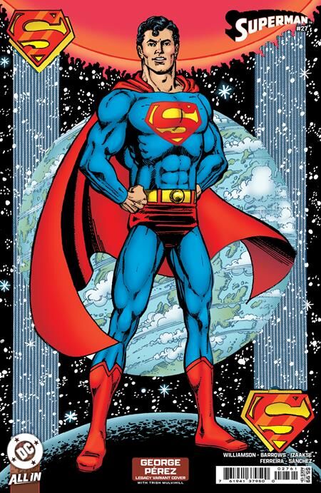 SUPERMAN #27 CVR F GEORGE PEREZ LEGACY CARD STOCK VAR