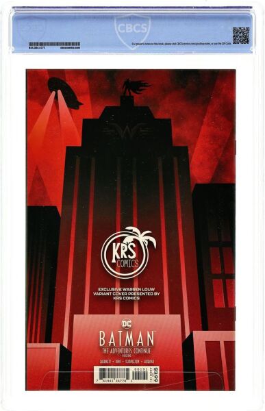 BATMAN: THE ADVENTURES CONTINUE (2020) #1 KRS.B CBCS 9.8 – WARREN LOUW KRS COMICS EXCLUSIVE VARIANT