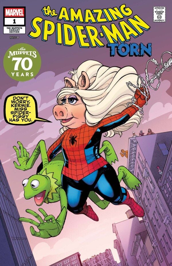 AMAZING SPIDER-MAN TORN #1 JAVIER GARRON MUPPETS VARIANT
