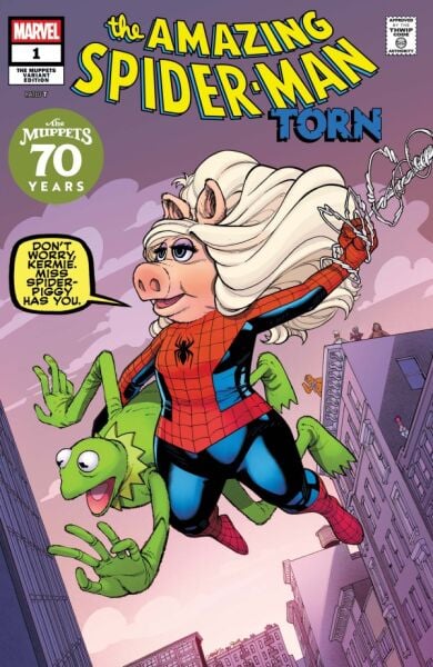 AMAZING SPIDER-MAN TORN #1 JAVIER GARRON MUPPETS VARIANT