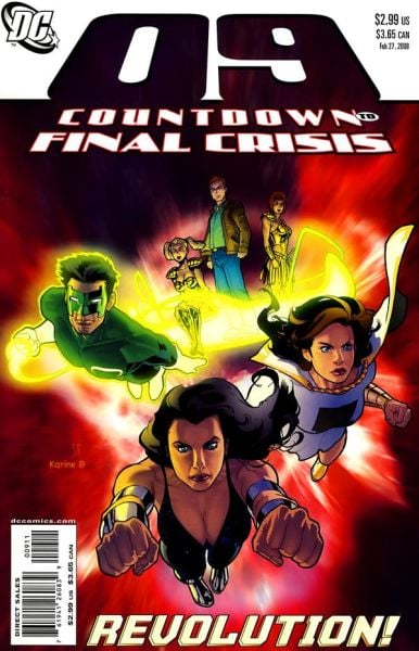 COUNTDOWN TO FINAL CRISIS #9 (2008) STEPHANE ROUX COVER