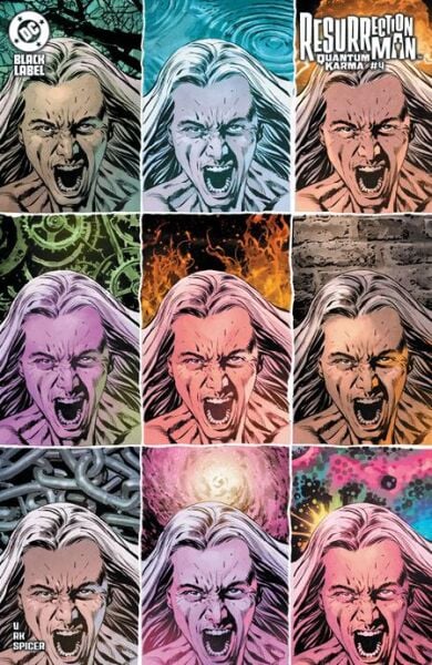 RESURRECTION MAN QUANTUM KARMA #4 (OF 6) CVR B MIKE PERKINS CARD STOCK VAR (MR)