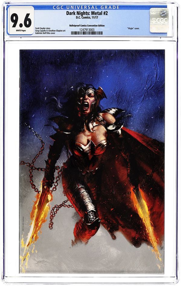 DARK NIGHTS: METAL (2017) #2 BULLETPROOF NYCC.A CGC 9.6 – GABRIELE DELL'OTTO NYCC VIRGIN VARIANT