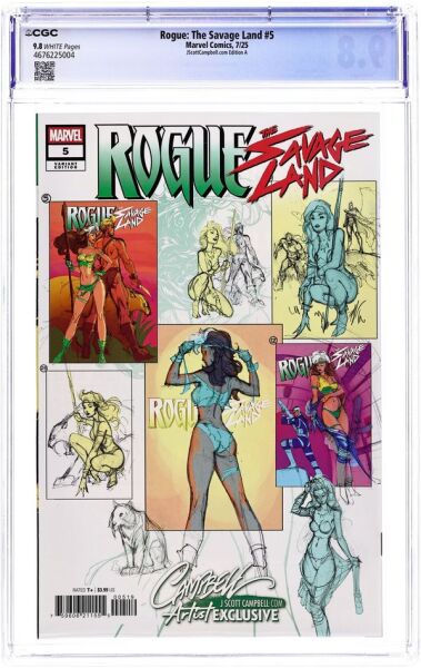 ROGUE: THE SAVAGE LAND (2025) #5 JSC.C CGC 9.8 – J. SCOTT CAMPBELL COVER C VARIANT