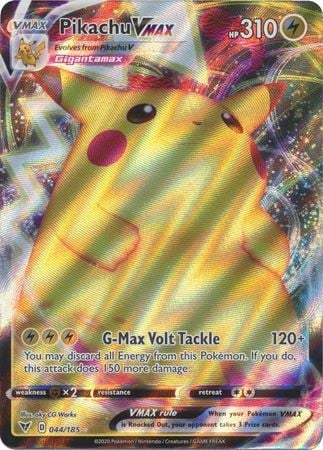 Pikachu VMAX - 044/185 - Ultra Rare Sword & Shield: Vivid Voltage Singles