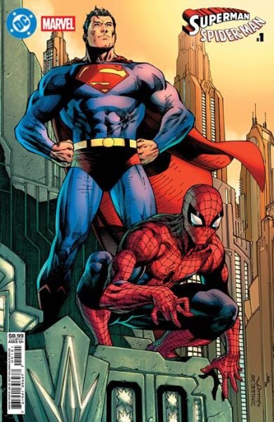 DC MARVEL SUPERMAN SPIDER-MAN #1 (ONE SHOT) CVR B JIM LEE CARD STOCK VAR