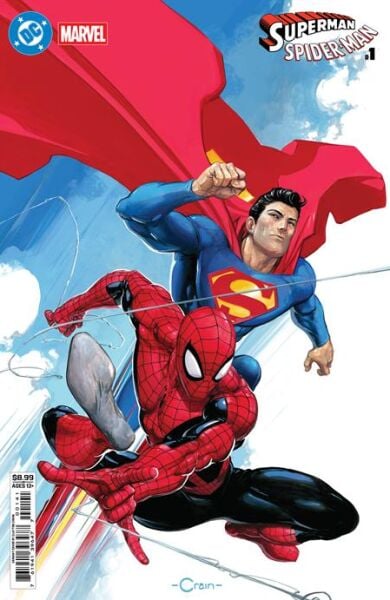 DC MARVEL SUPERMAN SPIDER-MAN #1 (ONE SHOT) CVR D CLAYTON CRAIN CARD STOCK VAR