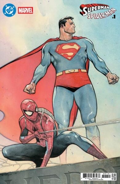 DC MARVEL SUPERMAN SPIDER-MAN #1 (ONE SHOT) CVR E OLIVIER COIPEL CARD STOCK VAR