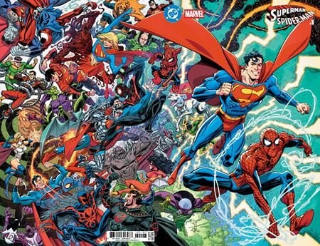 DC MARVEL SUPERMAN SPIDER-MAN #1 (ONE SHOT) CVR O SCOTT KOBLISH SUPERMANS & SPIDER-MANS CARD STOCK VAR