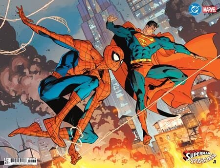 DC MARVEL SUPERMAN SPIDER-MAN #1 (ONE SHOT) CVR X JORGE JIMENEZ WRAPAROUND CARD STOCK VAR
