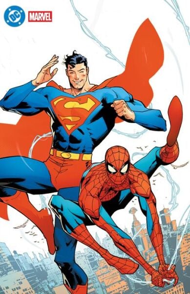 DC MARVEL SUPERMAN SPIDER-MAN #1 (ONE SHOT) CVR Y JORGE JIMENEZ FOIL VAR