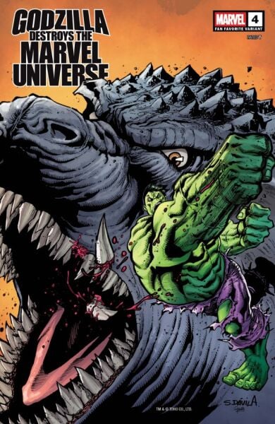 GODZILLA DESTROYS THE MARVEL UNIVERSE #4 SERGIO FERNANDEZ DAVILA VARIANT