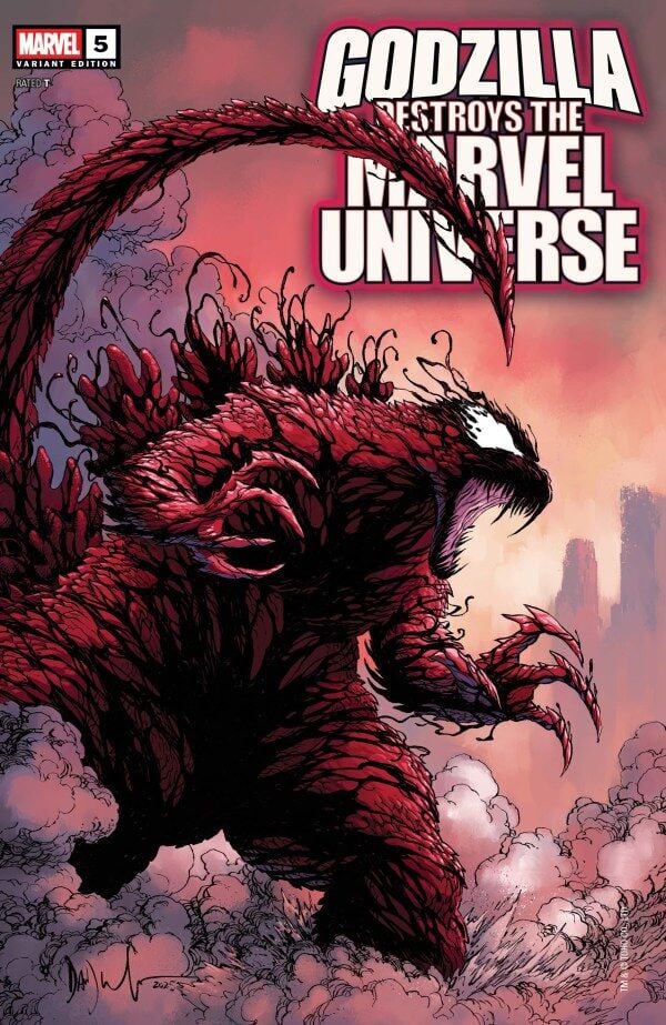 GODZILLA DESTROYS THE MARVEL UNIVERSE #5 DAVE WACHTER MARVELIZED CARNAGE-ZILLA VARIANT