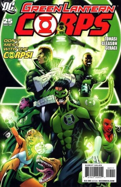 GREEN LANTERN CORPS #25 (2008) PATRICK GLEASON COVER
