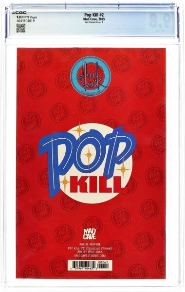 POP KILL #2 WILL JACK EXCLUSIVE COVER CGC 9.8